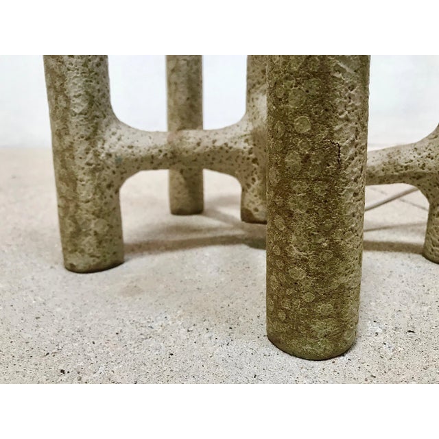 Large Sculptural Ceramic Table Lamp with Batik Shade, 1960s For Sale - Image 17 of 18