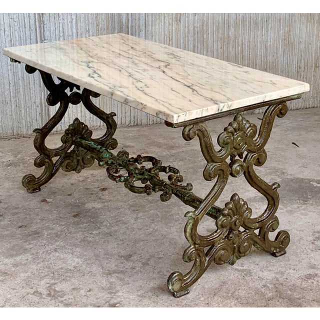 Mid 19th Century French Solid Cast Iron French Scrolling "Butterfly" Coffee Table For Sale - Image 5 of 12