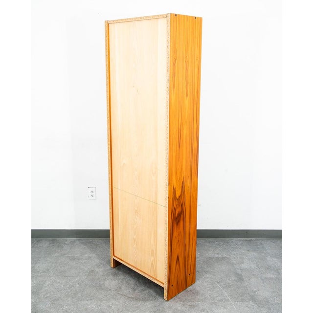 Mid-Century Modern Mid Century Danish Modern Bookshelf Cabinet Teak Shelves Cabinet Doors Wood MCM For Sale - Image 3 of 12
