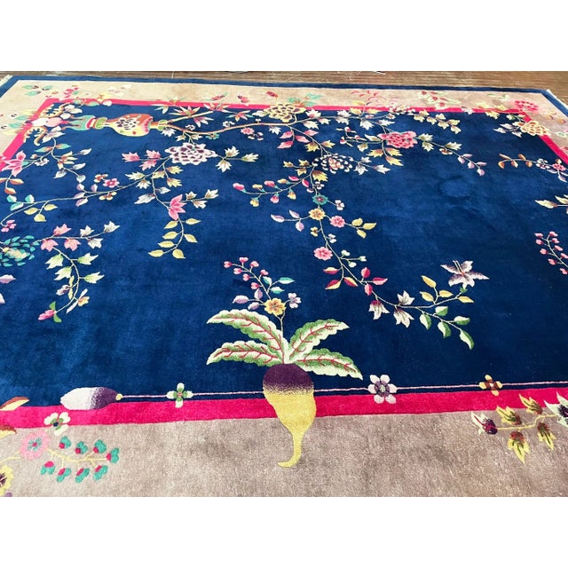 This Rug is in excellent condition with high pile throughout the rug, cleaned and no stained, the ends and bindings of the...