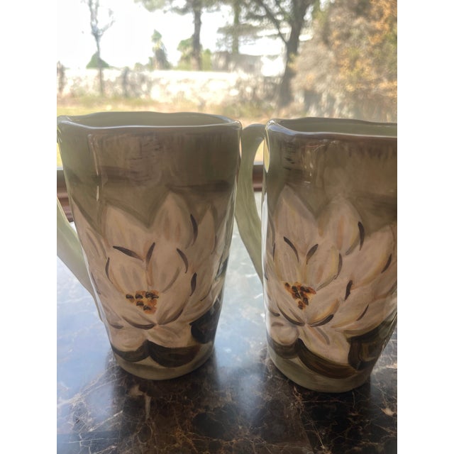 Mid-Century Modern 1980s Glazed Ceramic 'Waterloo' Mugs - Set of 5 For Sale - Image 3 of 5