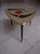 1950s Triangular Mosaic Table with Brass Trim and Black Feet, 1950s For Sale - Image 5 of 12