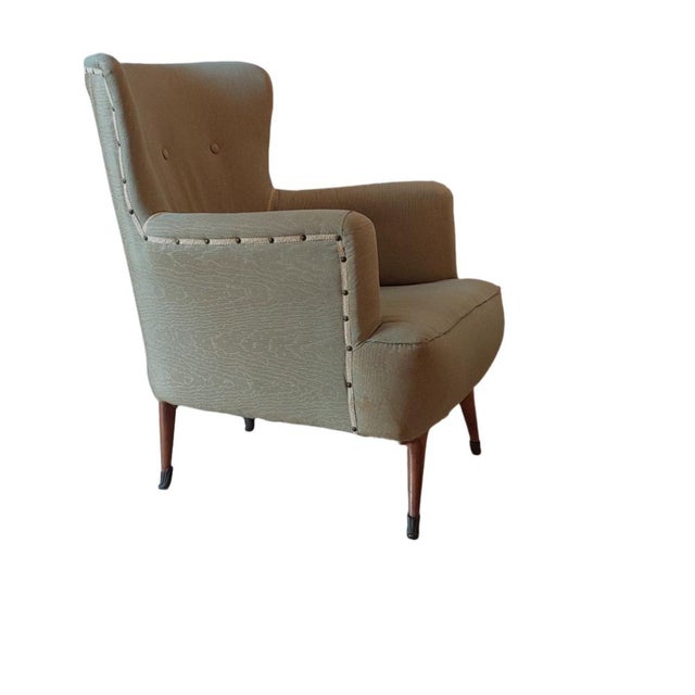 Vintage Italian Green Lounge Chair from La Permanente Mobili Cantù, 1950s For Sale - Image 9 of 11