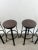 Black Vintage Industrial Style Round Wood Top Bar Stools W Black Iron Legs, Set of 4 For Sale - Image 8 of 11
