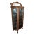 Antique Curved Glass Curio Cabinet For Sale