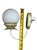 Glass Vintage Tole Style Milk Glass Globe & Painted Metal Wall Sconce For Sale - Image 7 of 8