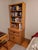 Dixie Furniture Co. 1978 Dixie Wicker Weave Wooden Bookcase For Sale - Image 4 of 5