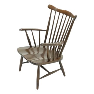 Scandinavian Spindle Back Armchair, 1960s For Sale