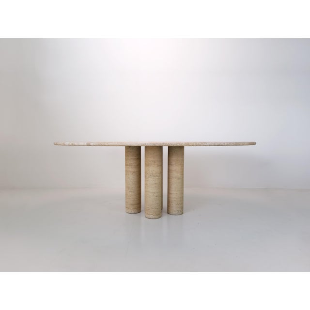 Italian Il Colonnato Dining Table in Travertine by Mario Bellini, 1980s For Sale - Image 12 of 12