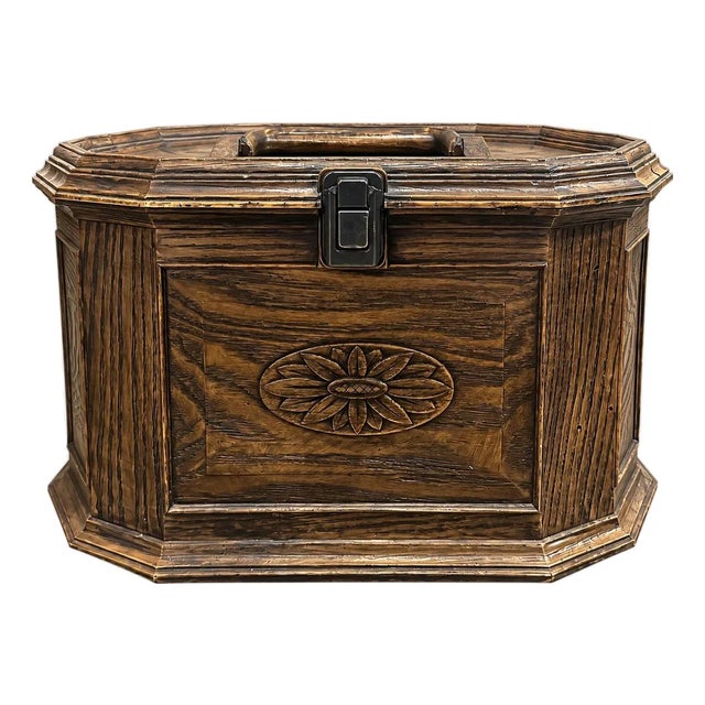 Vintage Lerner Wood Grain Plastic Sewing Craft Storage Box Retro Organizer For Sale