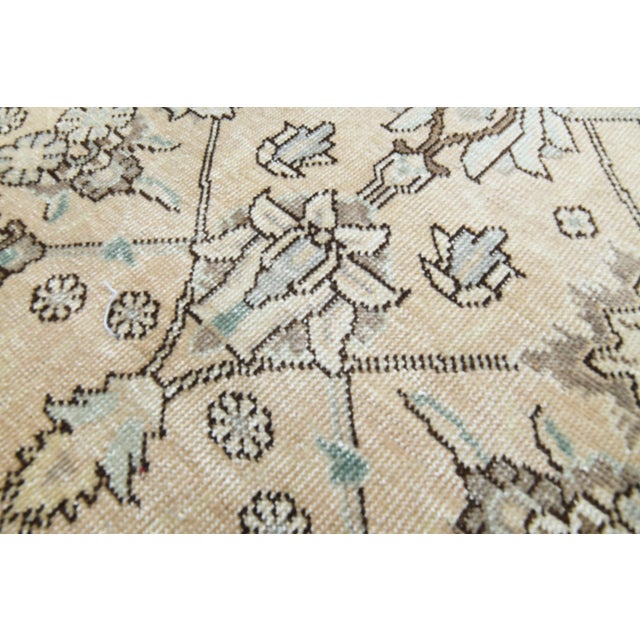 Coffee 1970s Vintage Persian Handmade Wool Cotton Brown Area Rug For Sale - Image 8 of 11