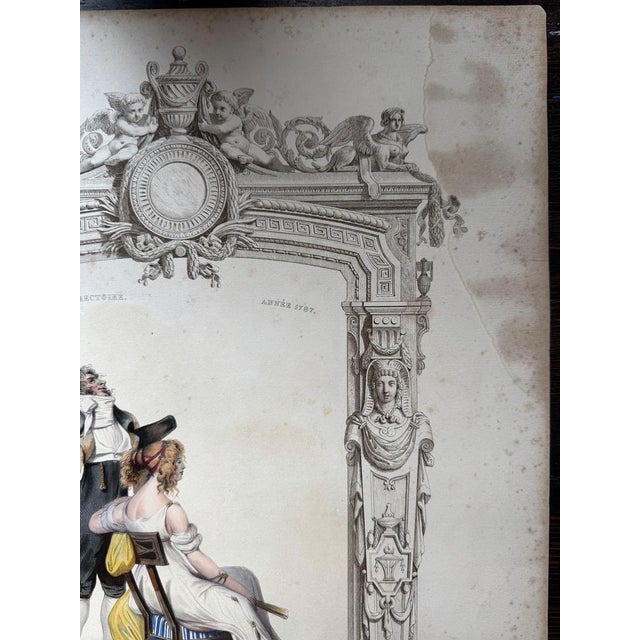 White Achille Devéria, Costume Under the Directory, 1847, Lithograph For Sale - Image 8 of 15