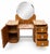 Vintage 1930s Art Deco walnut dressing table and matching bedside table. Very good condition. Dimensions: Length 115 cm,...