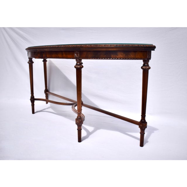 1960s Monumental French Style Demilune Console Table For Sale In Philadelphia - Image 6 of 12