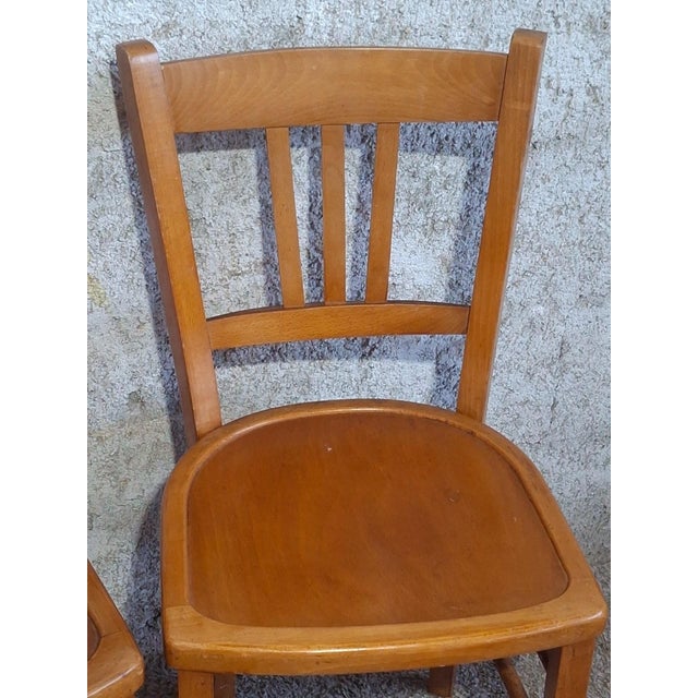 Bistro Chairs in Beech from Luterma, 1950s, Set of 8 For Sale - Image 9 of 16