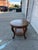 Vintage French Louis XV Style Round Marquetry Side Table With Floral Inlay & Lower Shelf For Sale - Image 10 of 12