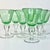 1980s Vintage Italian Rustic European Controlled Bubble Hand Blown Glass Wine Goblets - Set of 7, After Murano For Sale - Image 5 of 9