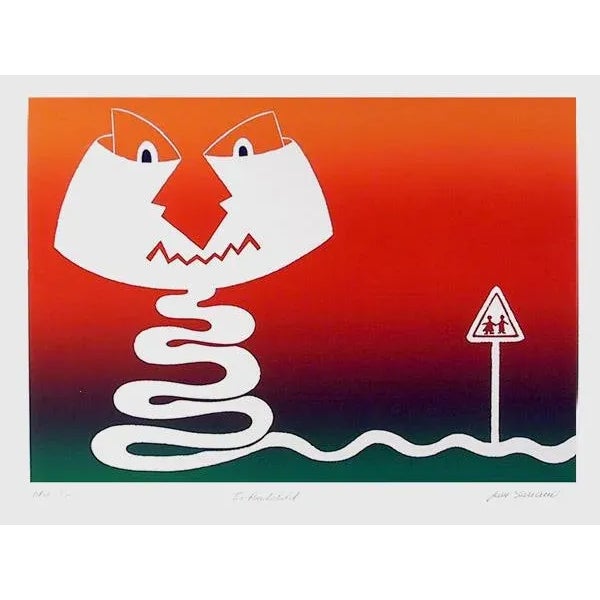 Abstract Expressionism "The Road Child", 1979, Intaglio Etching by Jean Sariano For Sale - Image 3 of 3