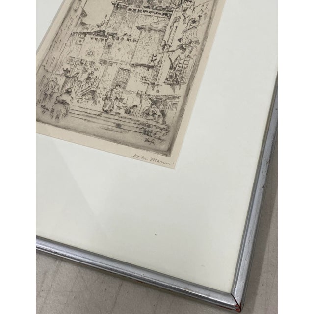 John Marin "Clock Tower of Santa Maria Zobenigo" Original Pencil Signed Etching C.1907 For Sale - Image 4 of 13