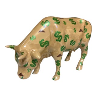 "Very Rare" Cowparade "Mad Money Cow" Large 2002 For Sale
