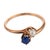 Victorian Early 20th Century Victorian Sapphire Pearl Low Karat Gold Toi Et Moi Ring, Size 6.25 For Sale - Image 3 of 6