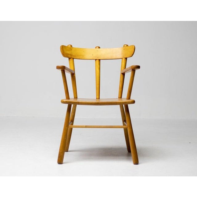 Danish Birch Armchair, 1950s For Sale - Image 4 of 13
