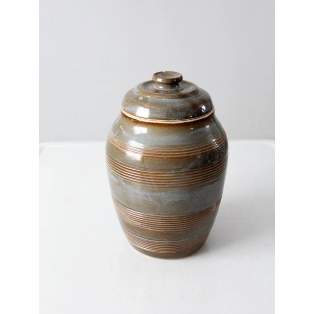 Vintage Studio Pottery Jar For Sale - Image 4 of 12