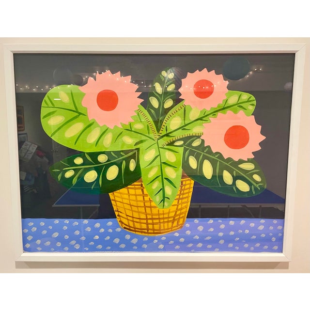 Original 2019 “Life Energy” Acrylic Painting in Simple White Frame For Sale In New York - Image 6 of 6