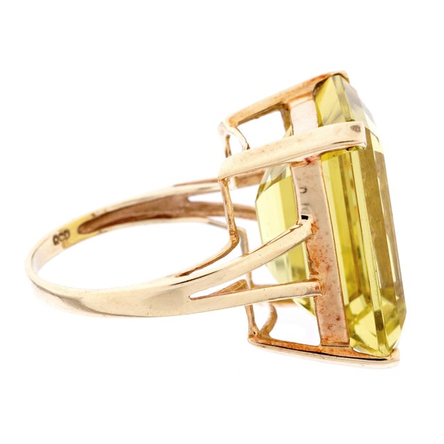 10k Gold Yellow Amethyst Cocktail Ring For Sale In Tampa - Image 6 of 8