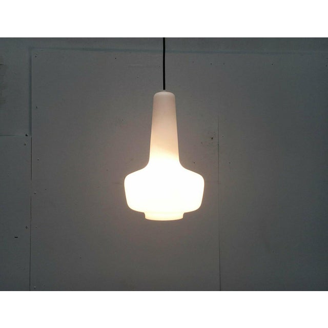 Mid-Century Glass Kreta Pendant Lamp by Jacob E. Bang for Fog & Mørup and Holmegaard, 1960s For Sale - Image 13 of 18