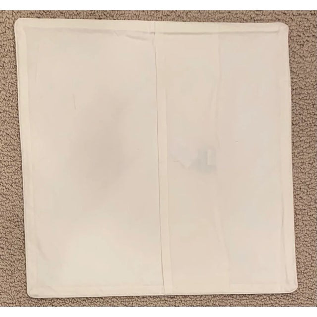 Vintage Kamal embroidered pillow slip with intricate feather design. Delicately ruched and stitched ivory fabric. 100%...