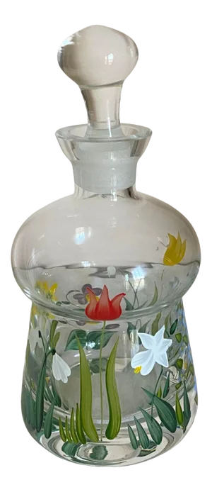Royal Danube Hand Painted Crystal Glass Perfume Bottle With Stopper