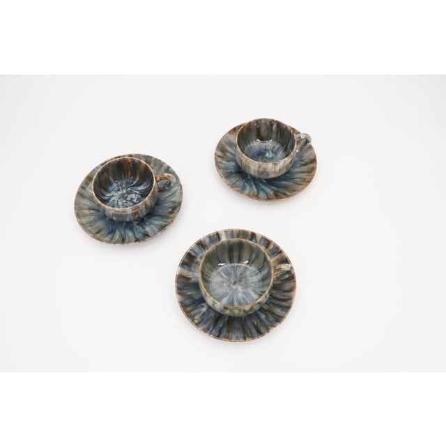 Date: 1920. Country: Portugal. Material: Earthenware. Item condition: One cup with a repair. Age weathered surfaces....