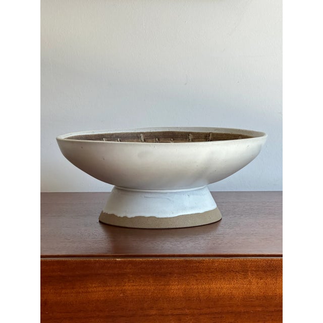 Mid-Century Modern 1970's Large Jane and Gordon Martz/ Marshall Studios Footed Center Bowl, Unmarked For Sale - Image 3 of 9