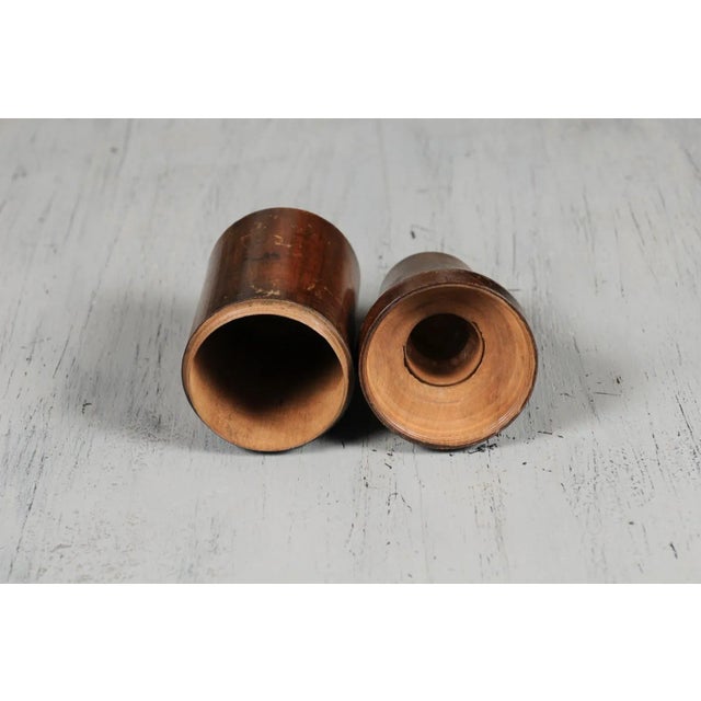 French Late 19th Century French Treenware Bottle With Conic Lid Serving as a Cup For Sale - Image 3 of 12