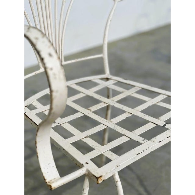 Metal French Peacock Garden Patio Chairs, 1950s, Set of 6 For Sale - Image 7 of 14