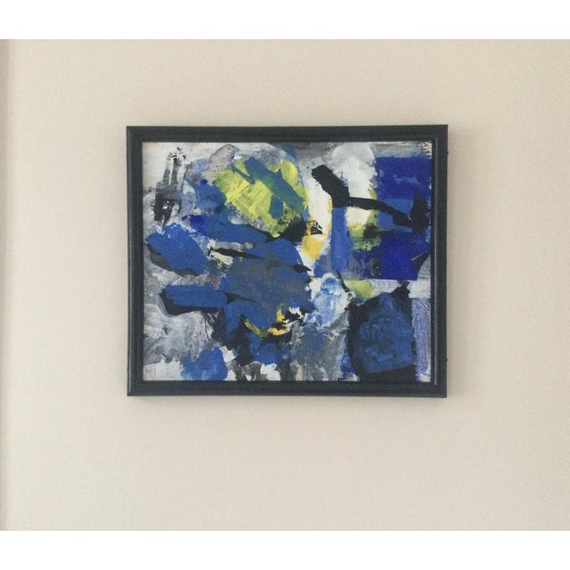 Nicolas Nicolov, Composition, 1965, Acrylic and Collage For Sale - Image 3 of 4