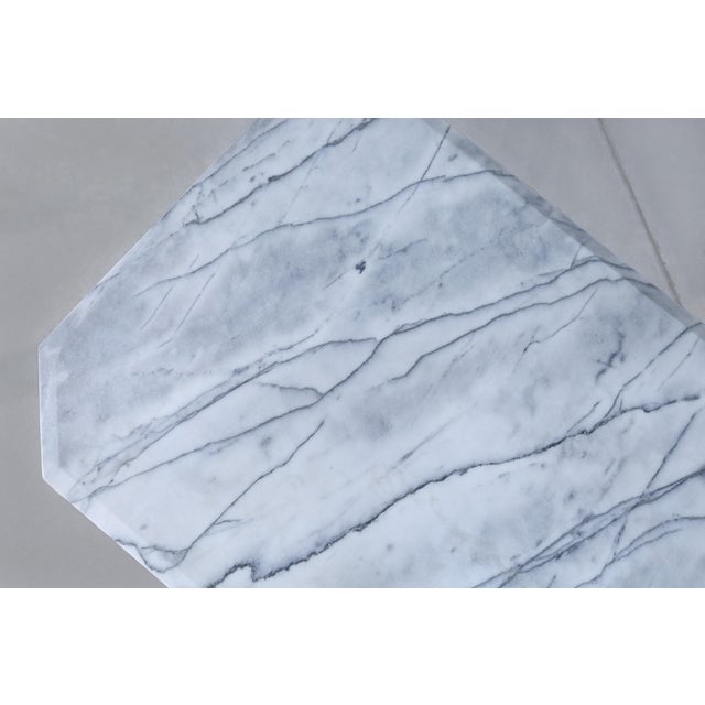Vintage Italian Bianco Carrara Marble Dining Table, 1970s For Sale - Image 12 of 14