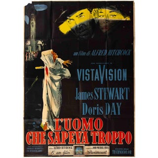 L’uomo Che Sapeva Troppo (The Man Who Knew Too Much) Poster, Italy, 1956 For Sale