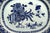 Chinese Export Blue and White Octagonal Porcelain Platter With Scholar's Scrolls, Circa 1770 For Sale - Image 4 of 8