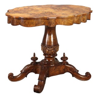 Luigi Filippo Biscuit Table in Walnut For Sale