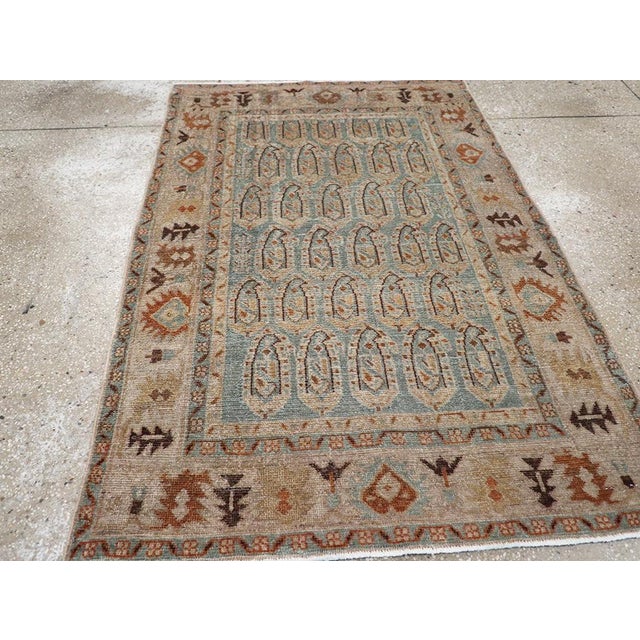 Galerie Shabab Collection Mid-20th Century Persian Malayer Throw Rug For Sale In New York - Image 6 of 8