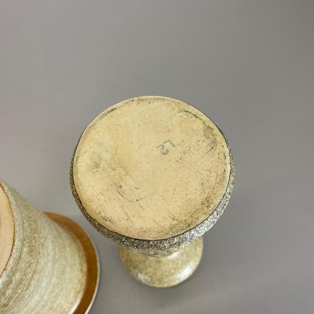 Ceramic Studio Pottery Vases attributed to Vest Ceramics, Netherlands, 1970, Set of 2 For Sale - Image 17 of 18