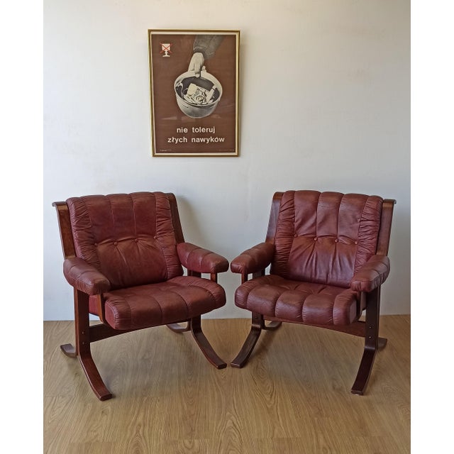 Scandinavian Easy Chairs from Ekornes, 1970s, Set of 2 For Sale - Image 9 of 18