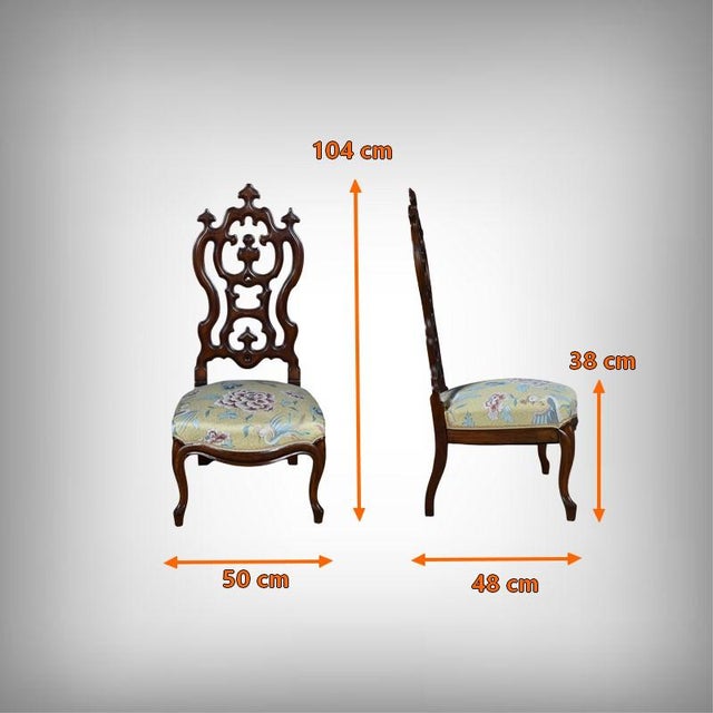 Napoleon III Wet Nurses Chair in Mahogany For Sale - Image 14 of 15