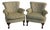 Vintage French Provincial Accent Wingback Armchairs-a Pair For Sale