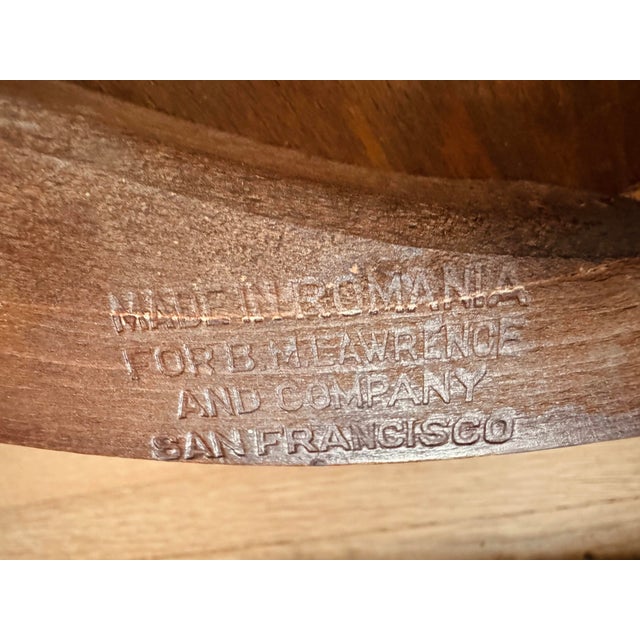 Wood Pair Antique J & J Kohn Mundus Model 337 Bentwood Cafe Chairs Iris Marquetry Seats For Sale - Image 7 of 17