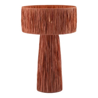 Shelby Rafia Brick Table Lamp For Sale