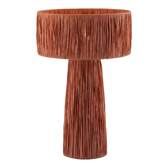 Shelby Rafia Brick Table Lamp For Sale