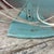 Metal Vintage General Electric 1950s Aqua Blue Metal Oscillating Desk Fan - 10" Blades 14" Tall For Sale - Image 7 of 14